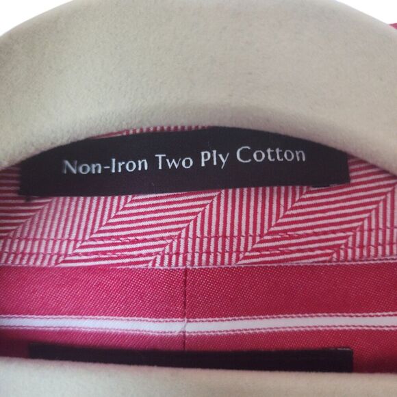 Paul Frederick Non Iron Two Ply Cotton Button Down Shirt Mens 18x35 Classic Fit - Picture 8 of 9